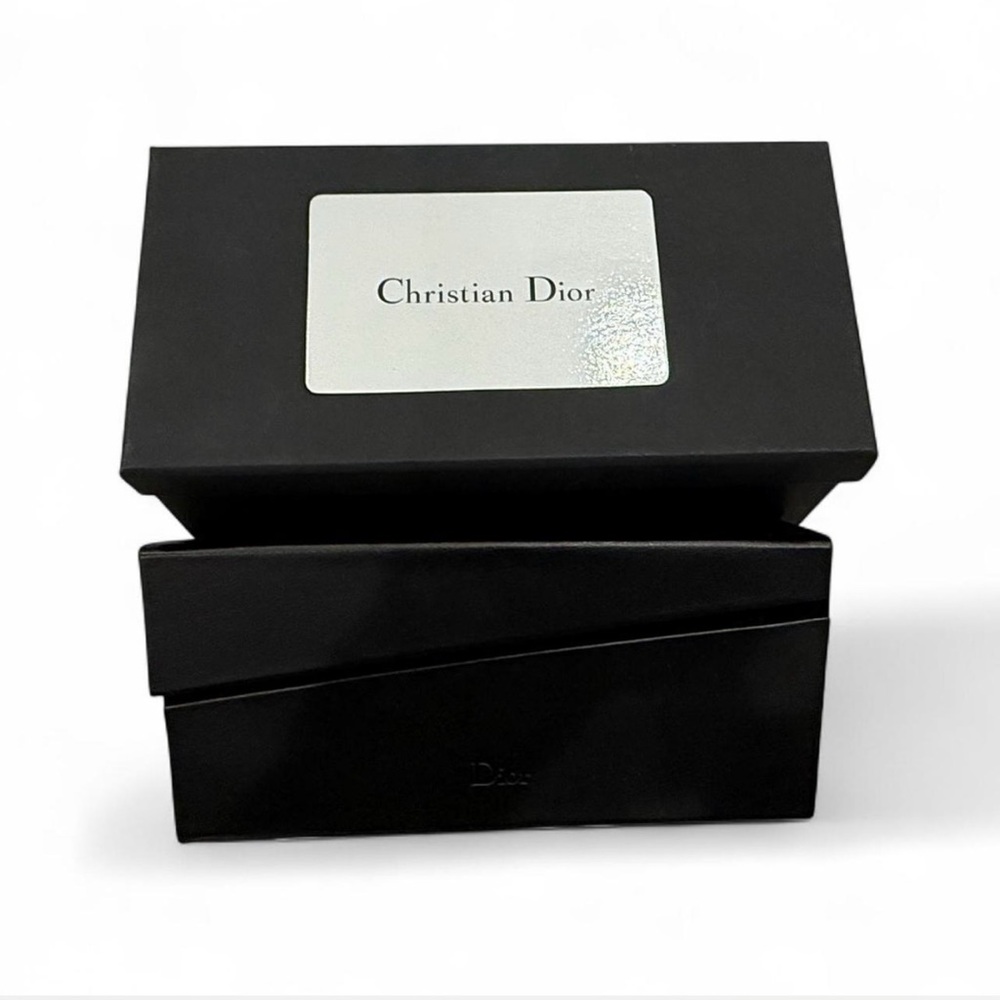 Christian Dior Black & Gold Cat-Eye Sunglasses • Like New • Full Set - Picture 4 of 4
